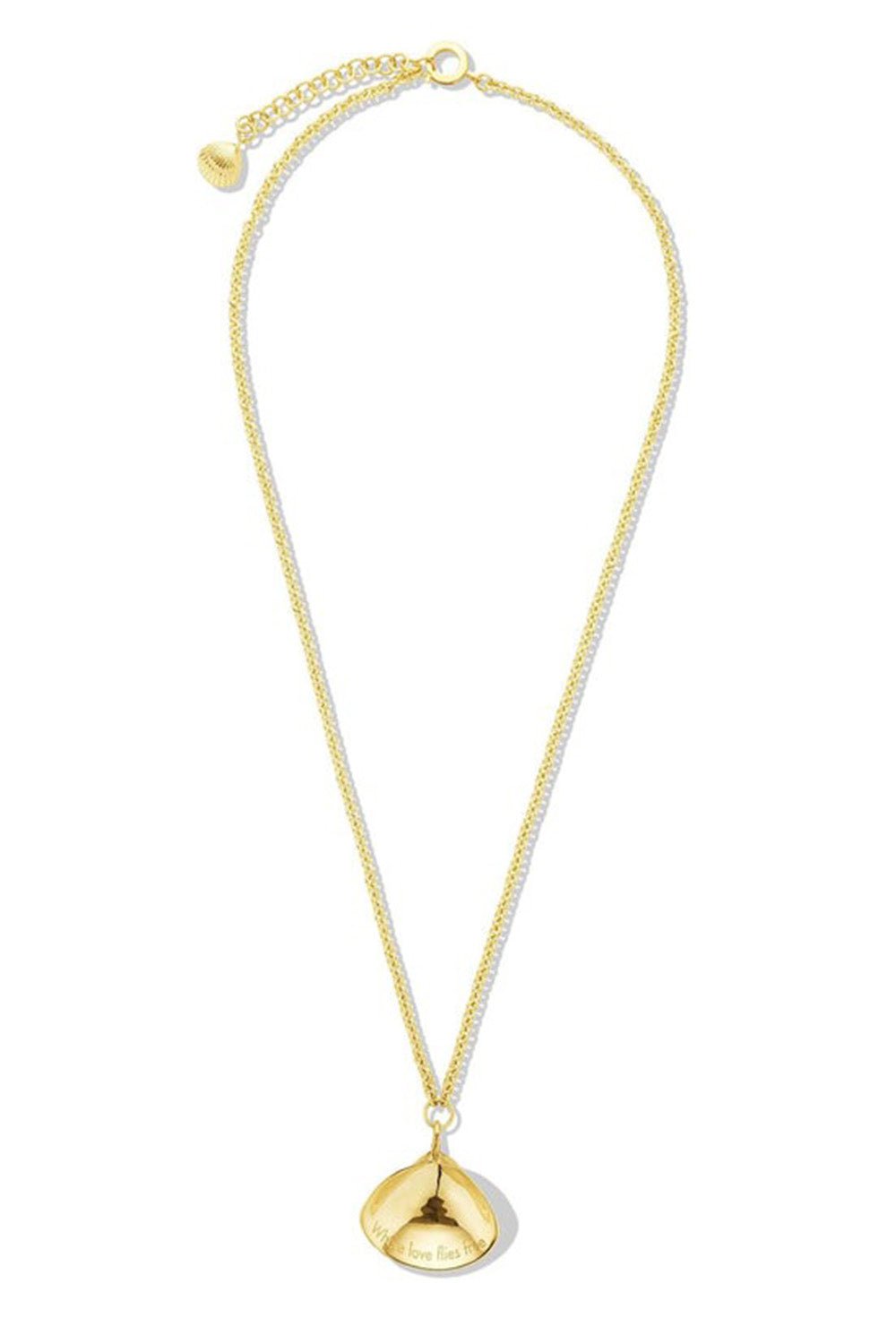 CADAR-Shell Charm Necklace-YELLOW GOLD