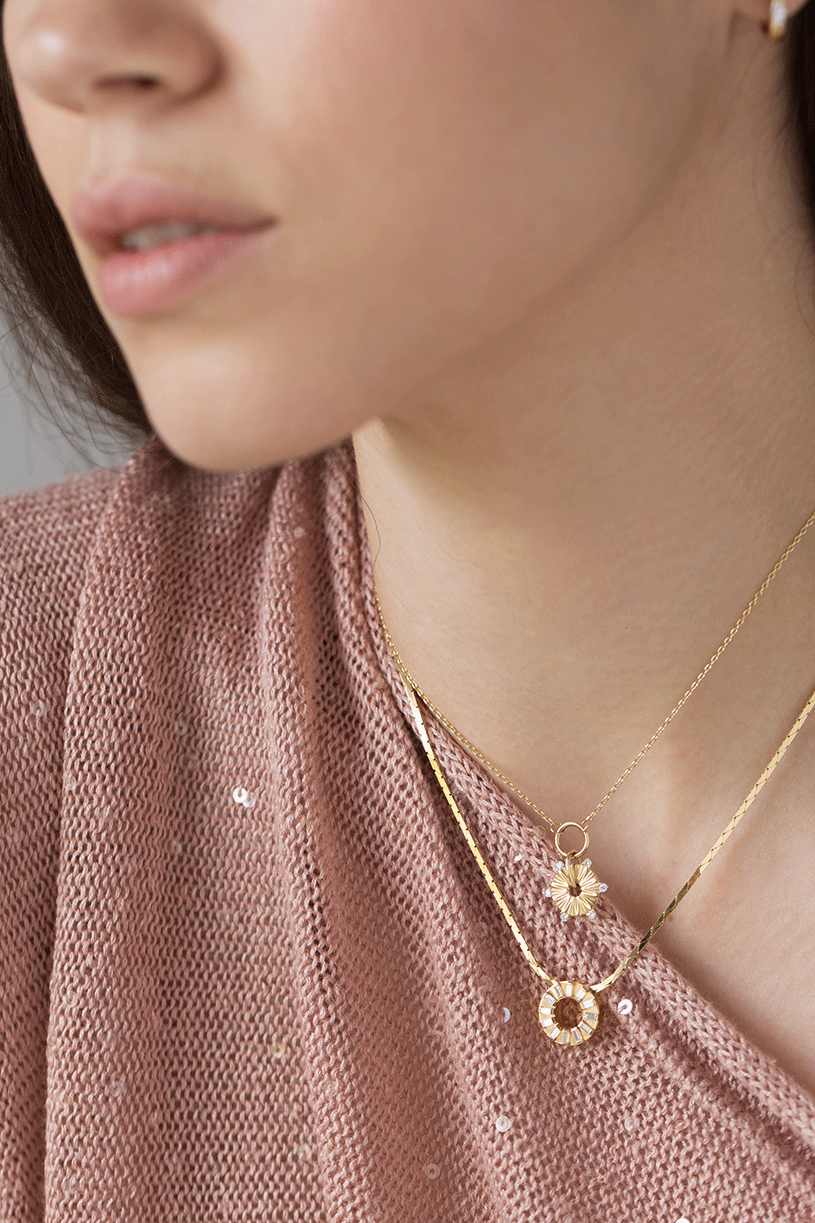 CADAR-Solo Pendant Necklace-YELLOW GOLD