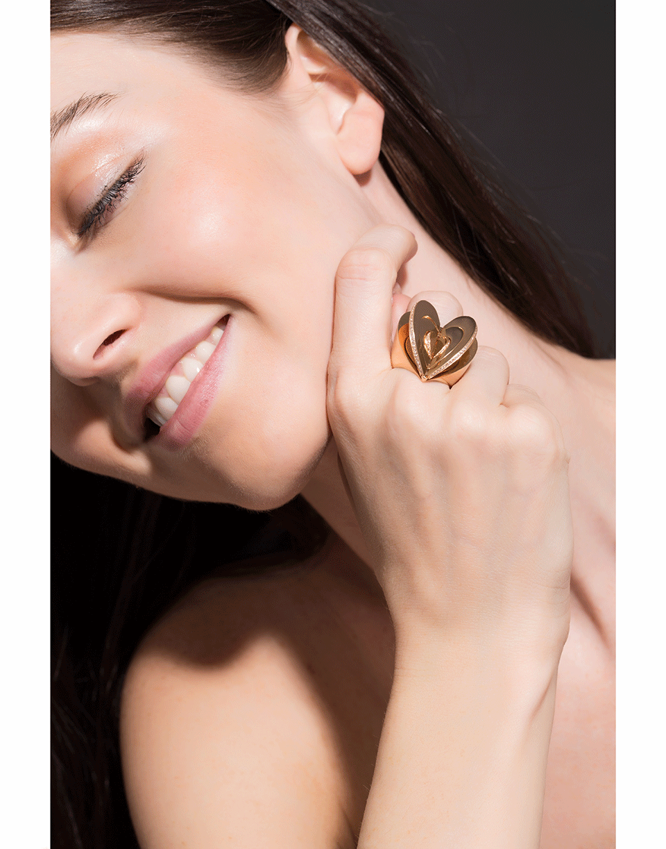 CADAR-Endless Diamond Heart Cocktail Ring-