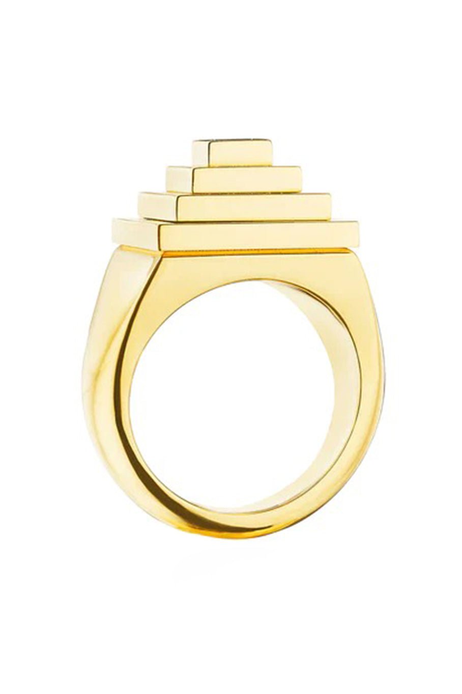 CADAR-Foundation Signet Pinky Ring-YELLOW GOLD