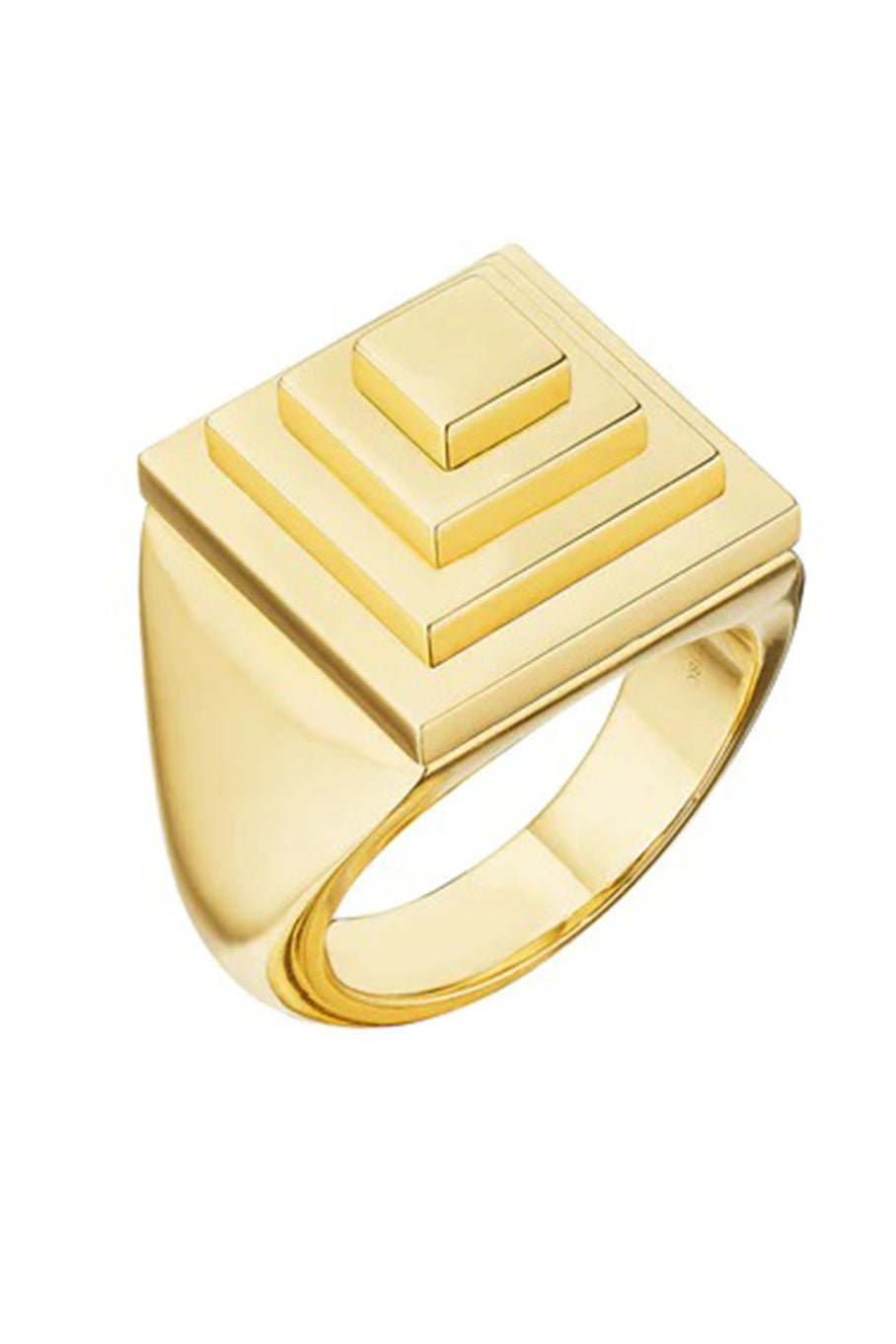 CADAR-Foundation Signet Pinky Ring-YELLOW GOLD