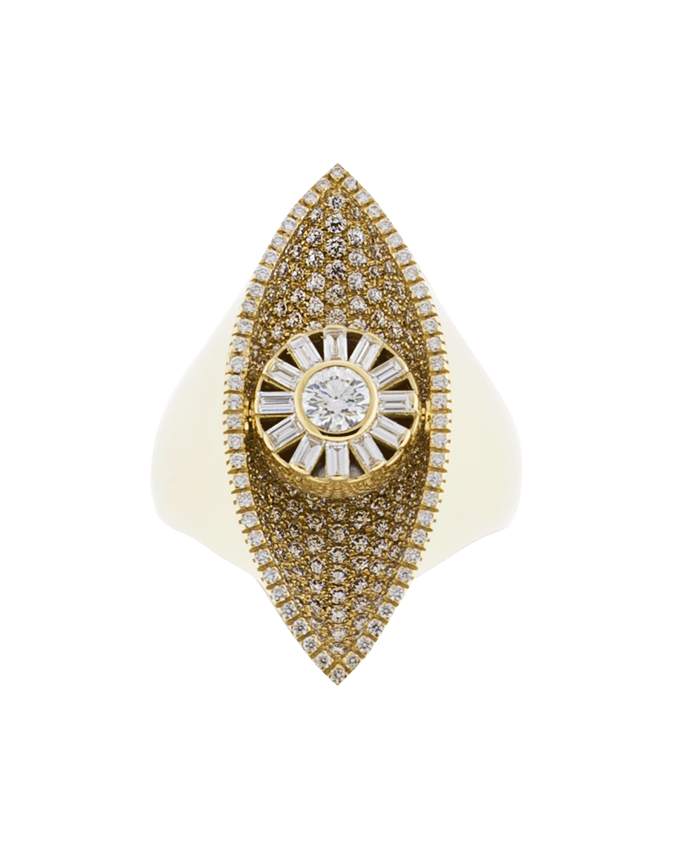 CADAR-Reflection Diamond Cocktail Ring-YELLOW GOLD