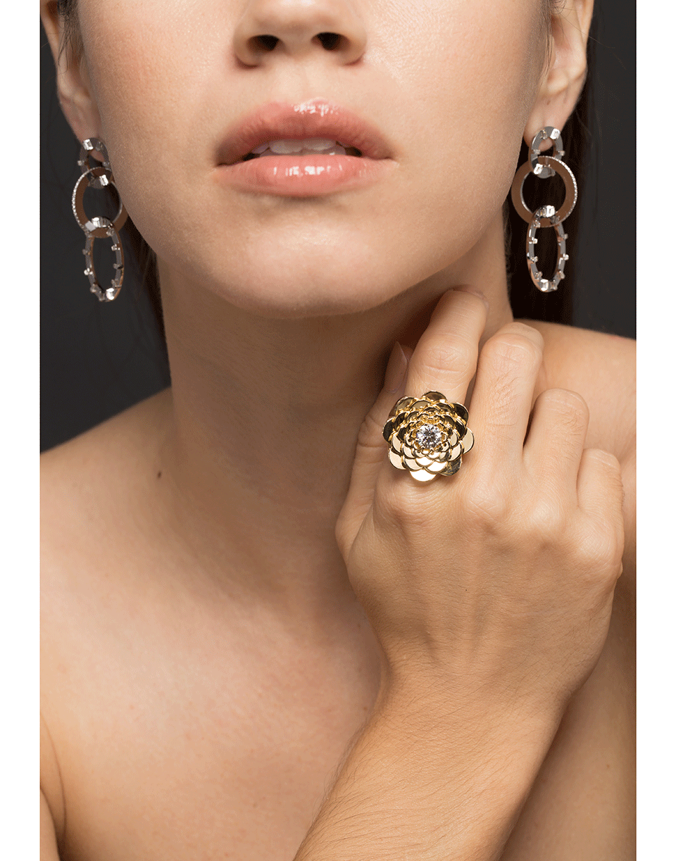 CADAR-Trio Diamond Cocktail Ring-YELLOW GOLD