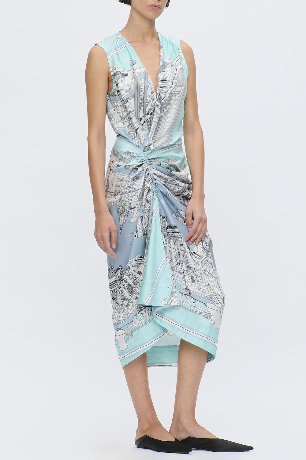 AGNES DRESS-TURQUOIS-38-CLOTHINGDRESSCASUAL-CALLAS MILANO