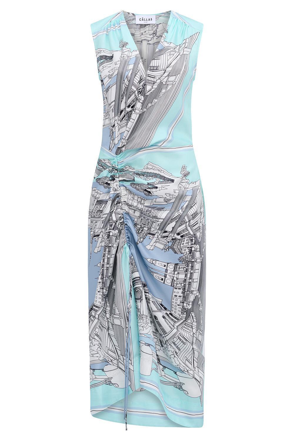 AGNES DRESS-TURQUOIS-38-CLOTHINGDRESSCASUAL-CALLAS MILANO