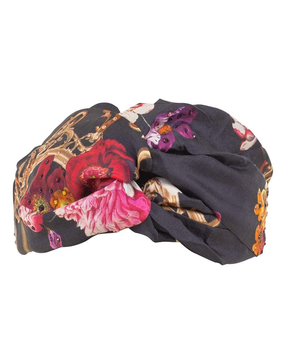 CAMILLA-Mirror Mirror Woven Twist Headband-MIRROR