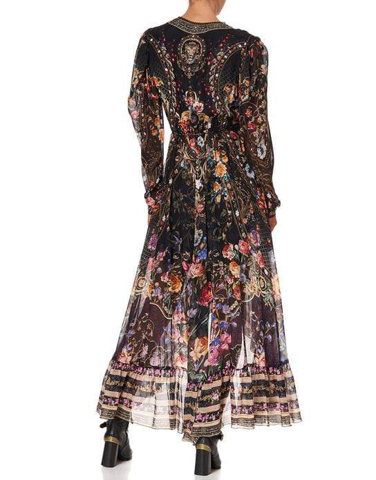CAMILLA-Blushing Manor Blouson Wrap Sleeve Dress-