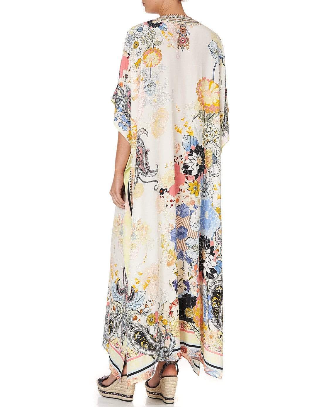 CAMILLA-Britain Bouquet Lace Up Kaftan-BRITBOUQ