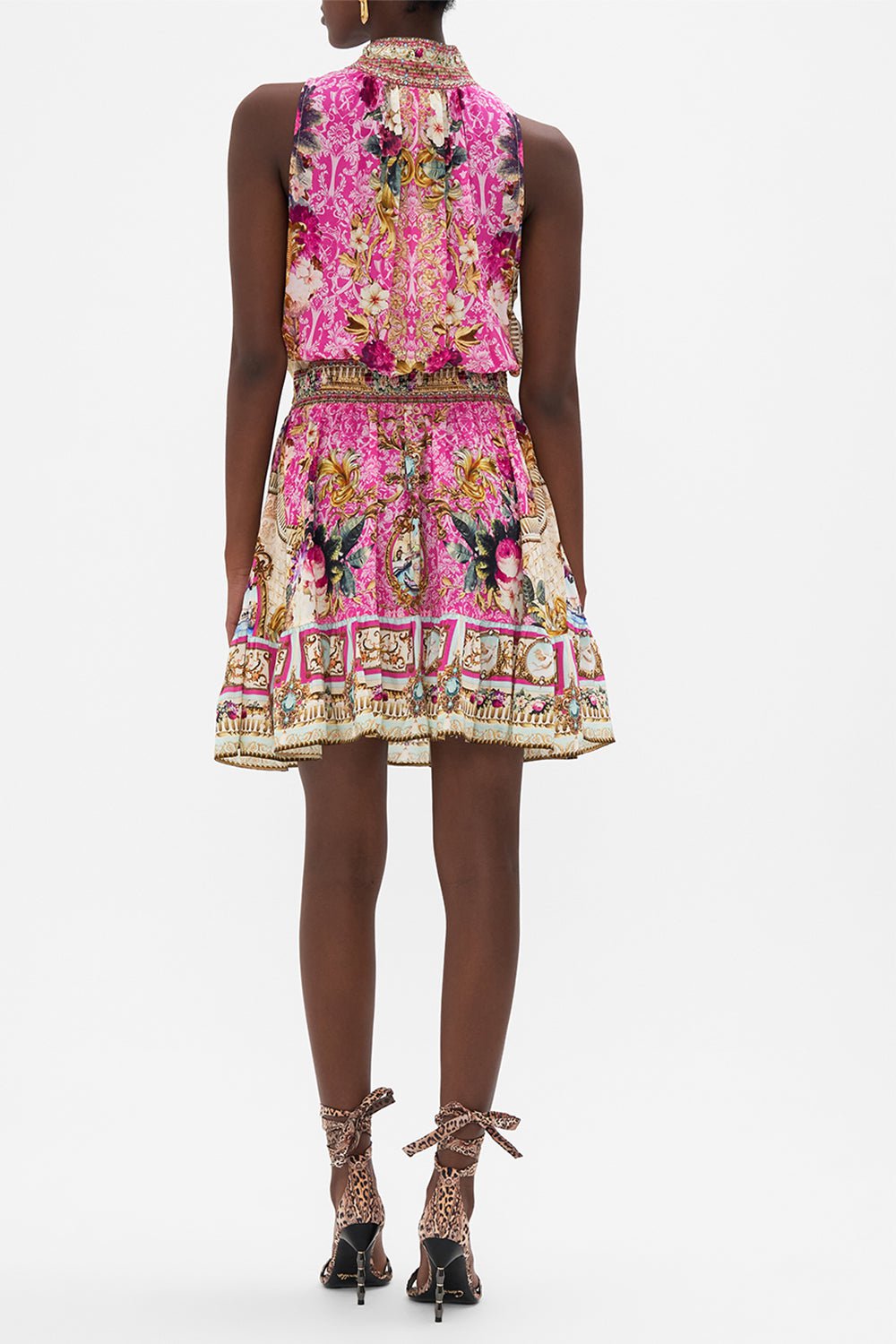 CAMILLA-High Neck Mini Dress-