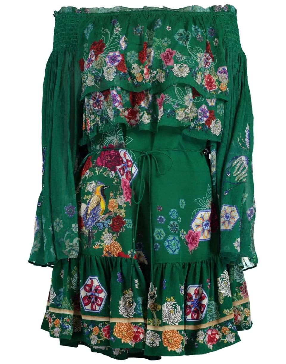 CAMILLA-Emerald's Orbit Tiered Ruffle Dress-