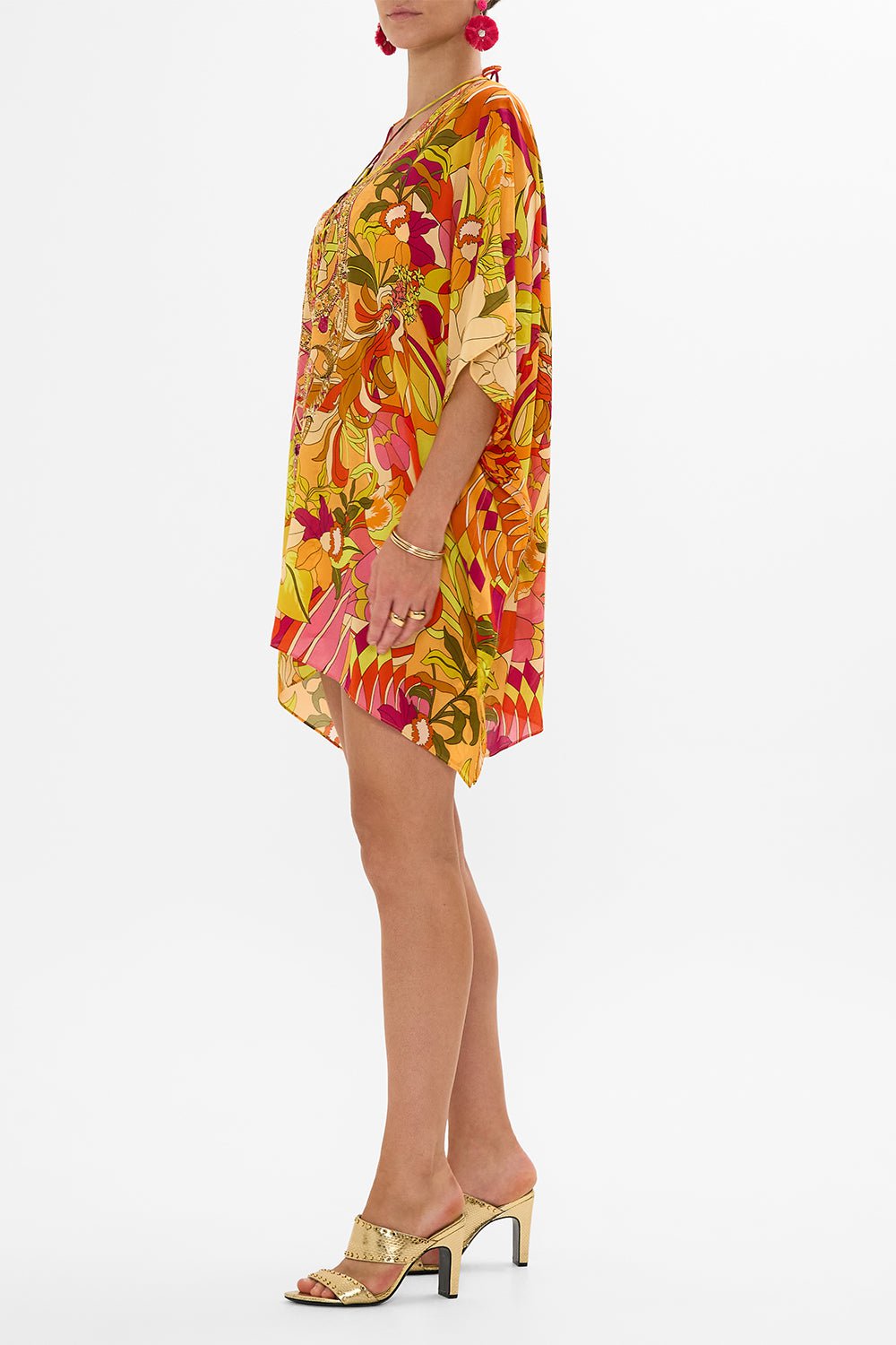 CAMILLA-Short Lace Up Kaftan-FLWRCHLD