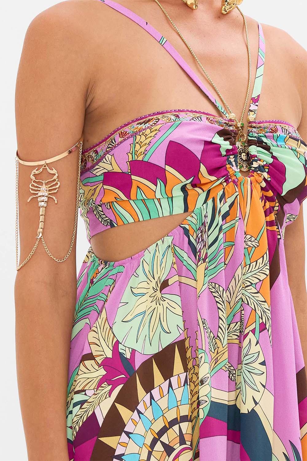 CAMILLA-Sleeveless Cut Out Dress-
