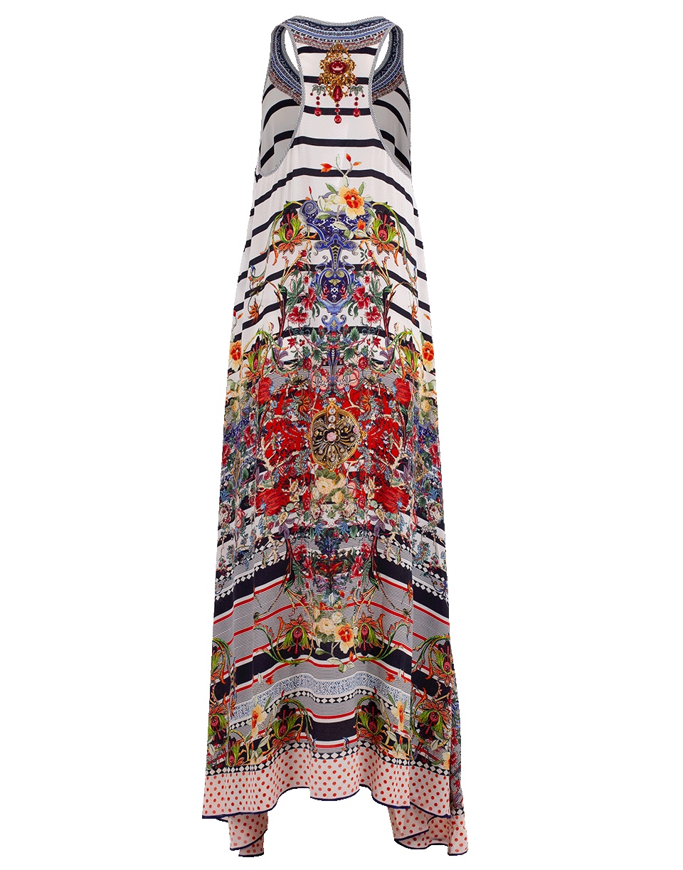 CAMILLA-V-Neck Racerback Printed Dress-