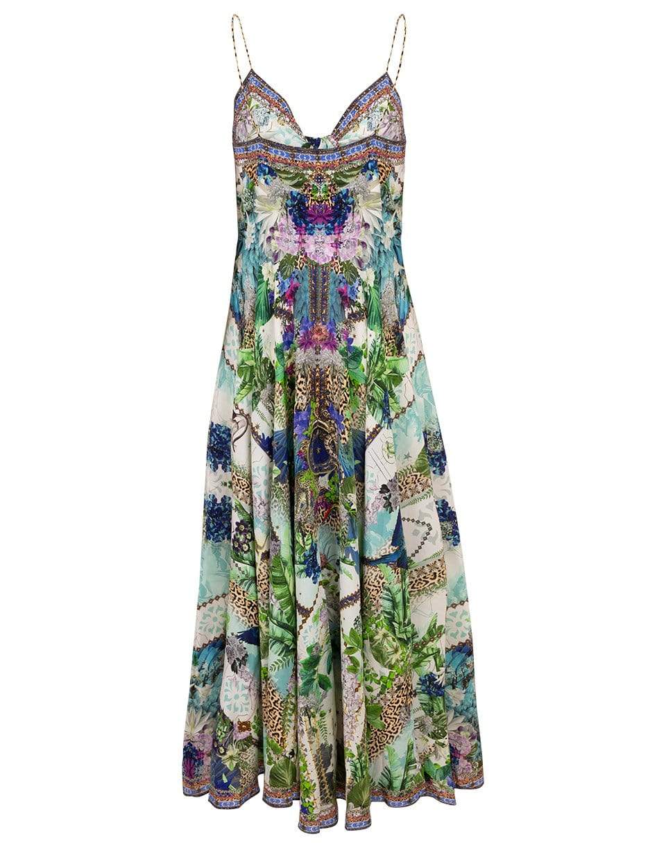 CAMILLA-Moon Garden Long Tie Front Dress-