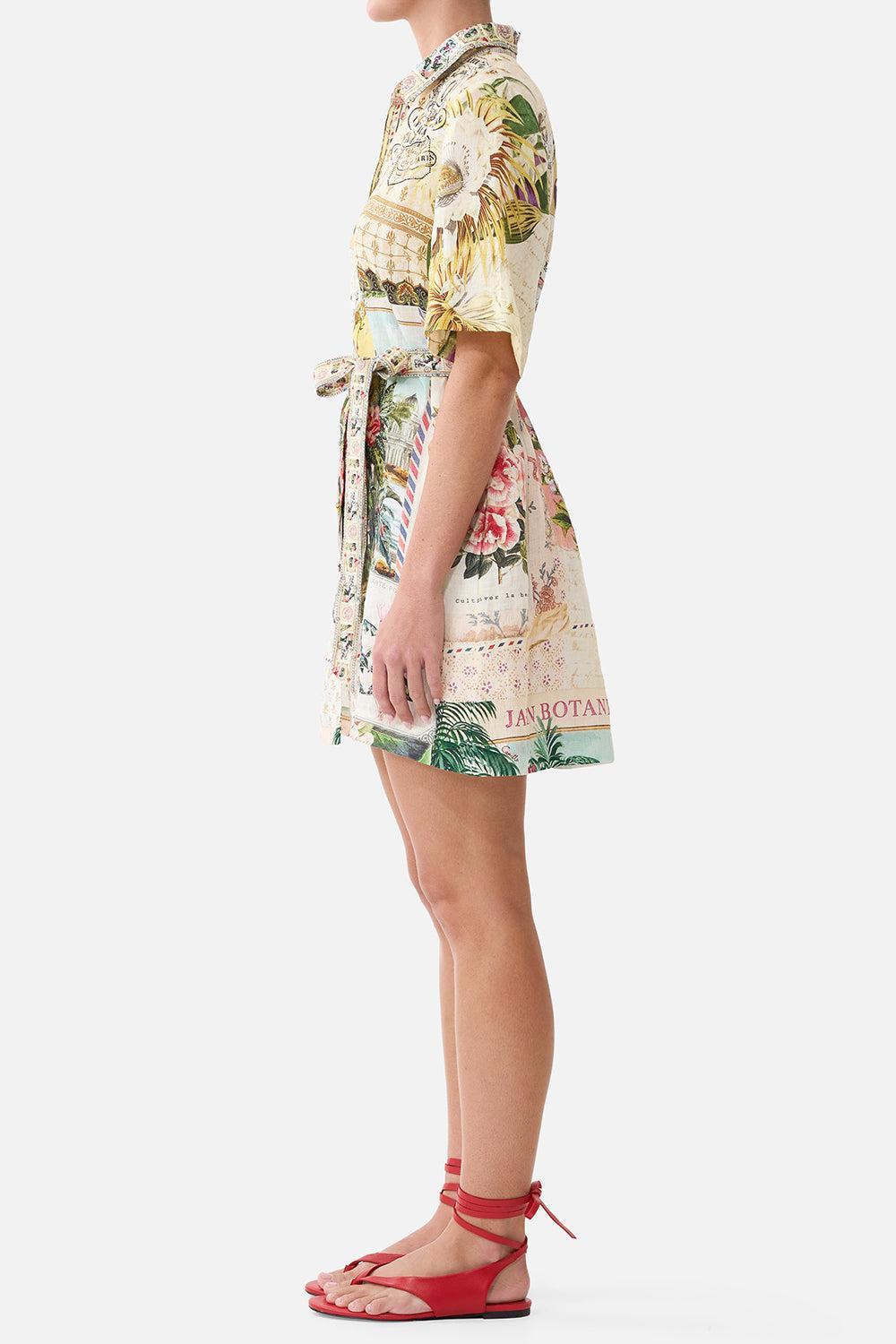 Belted Shirt Mini Dress-NOVELTY-XS-CLOTHINGDRESSCASUAL-CAMILLA