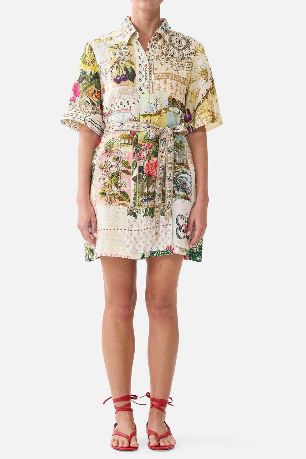  Belted Shirt Mini Dress-NOVELTY-XS-CLOTHINGDRESSCASUAL-CAMILLA 
