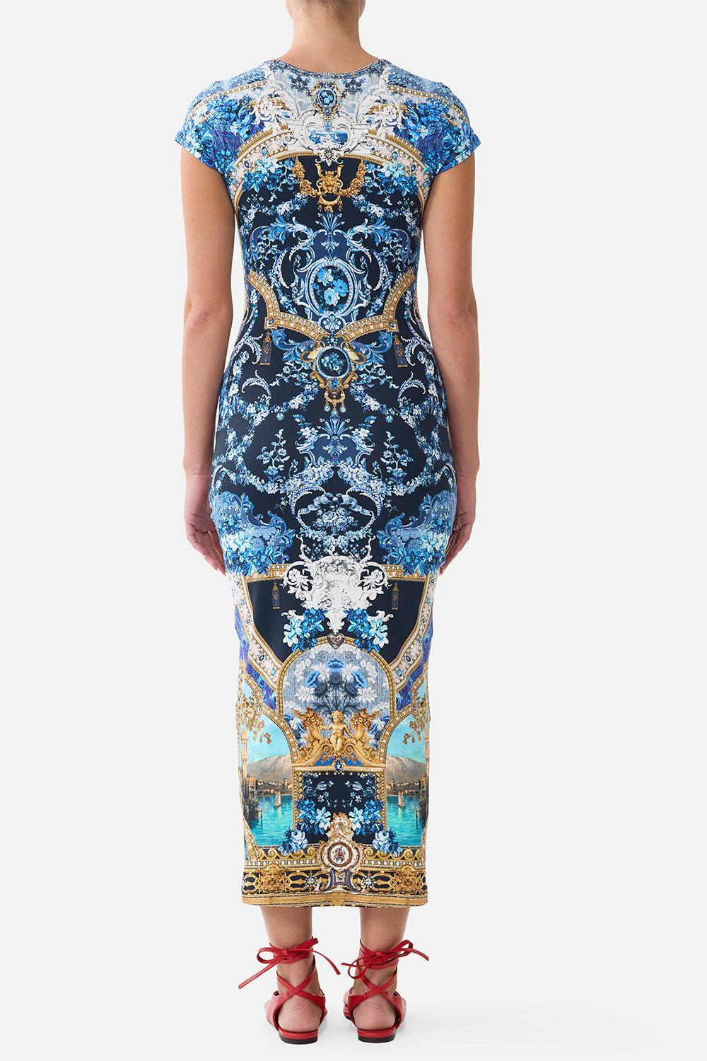 Cap Sleeve Jersey Midi Dress-NOVELTY-XS-CLOTHINGDRESSCASUAL-CAMILLA