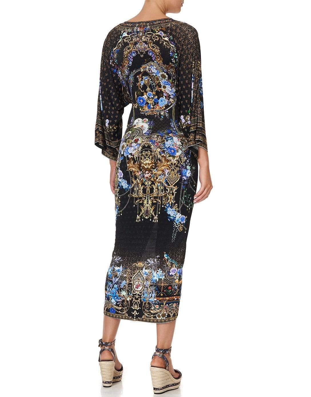 CAMILLA-Palace Playhouse Long Split Front Twist Dress-