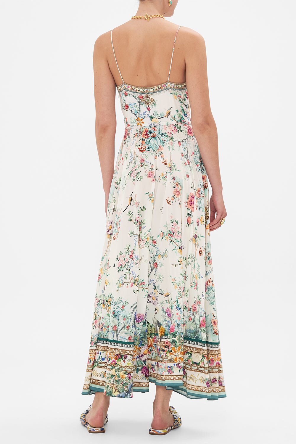 CAMILLA-Tie Front Long Dress-