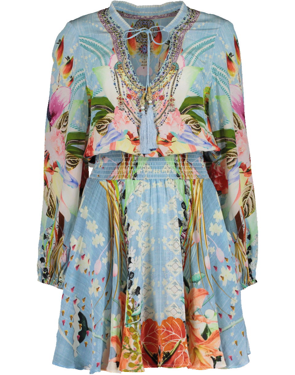 CAMILLA-Shirred Relaxed Dress-