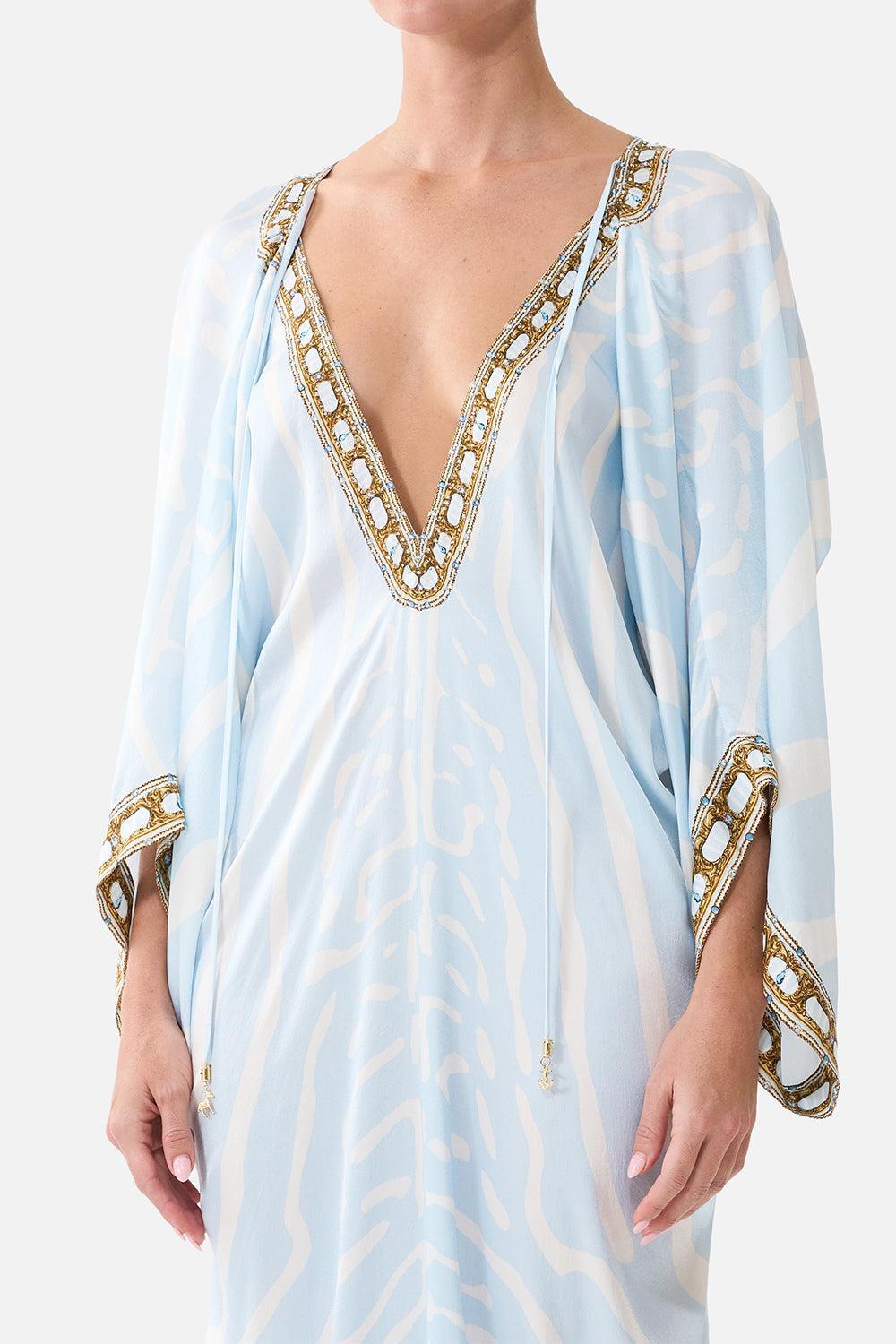  Draped Kaftan Maxi Dress-STRIPE-XS/S-CLOTHINGDRESSCASUAL-CAMILLA 