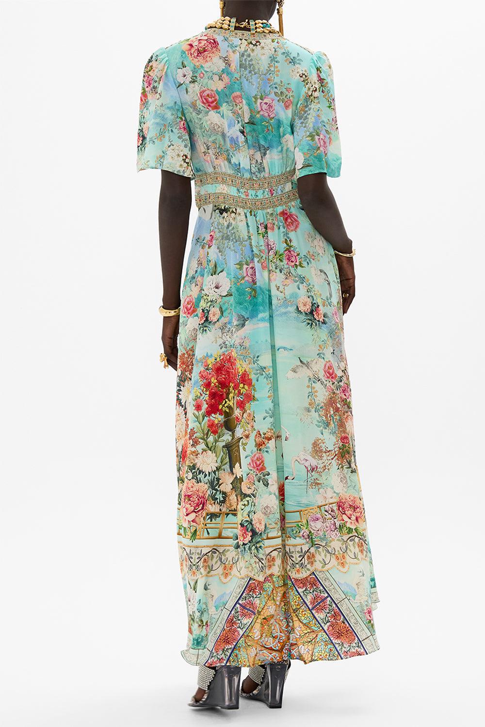 CAMILLA-Shaped Waistband Flutter Sleeve Dress-