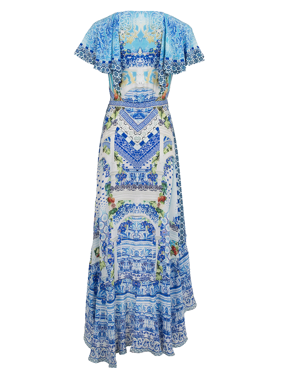 CAMILLA-Frill Sleeve Long Dress-