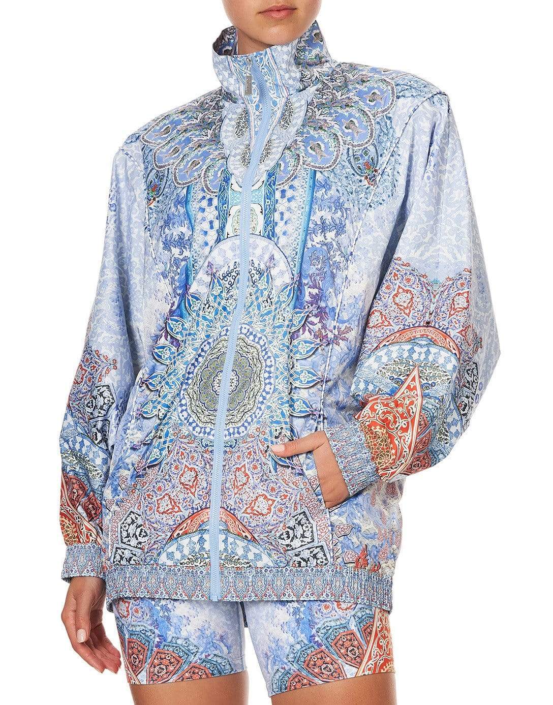 CAMILLA-Concubine Realm Zip Front Windbreaker Jacket-