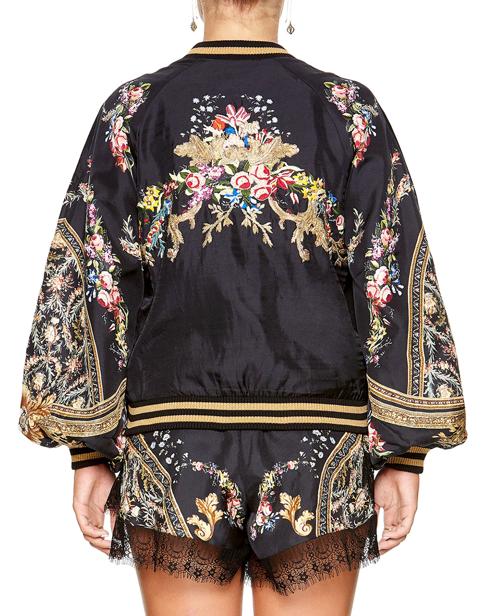 CAMILLA-Blouson Sleeve Bomber Jacket-
