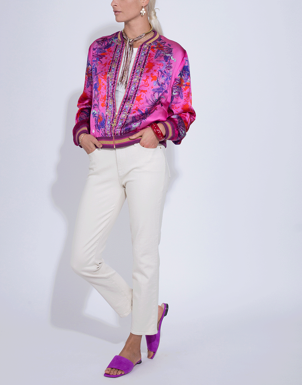 CAMILLA-Tropic of Neon Bomber Jacket-