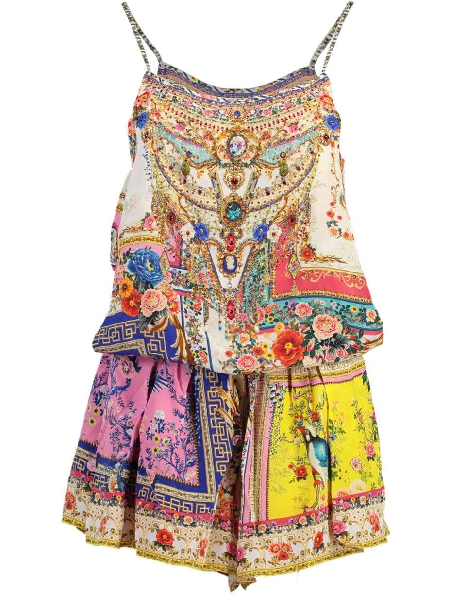CAMILLA-Shoestring Strap Playsuit-