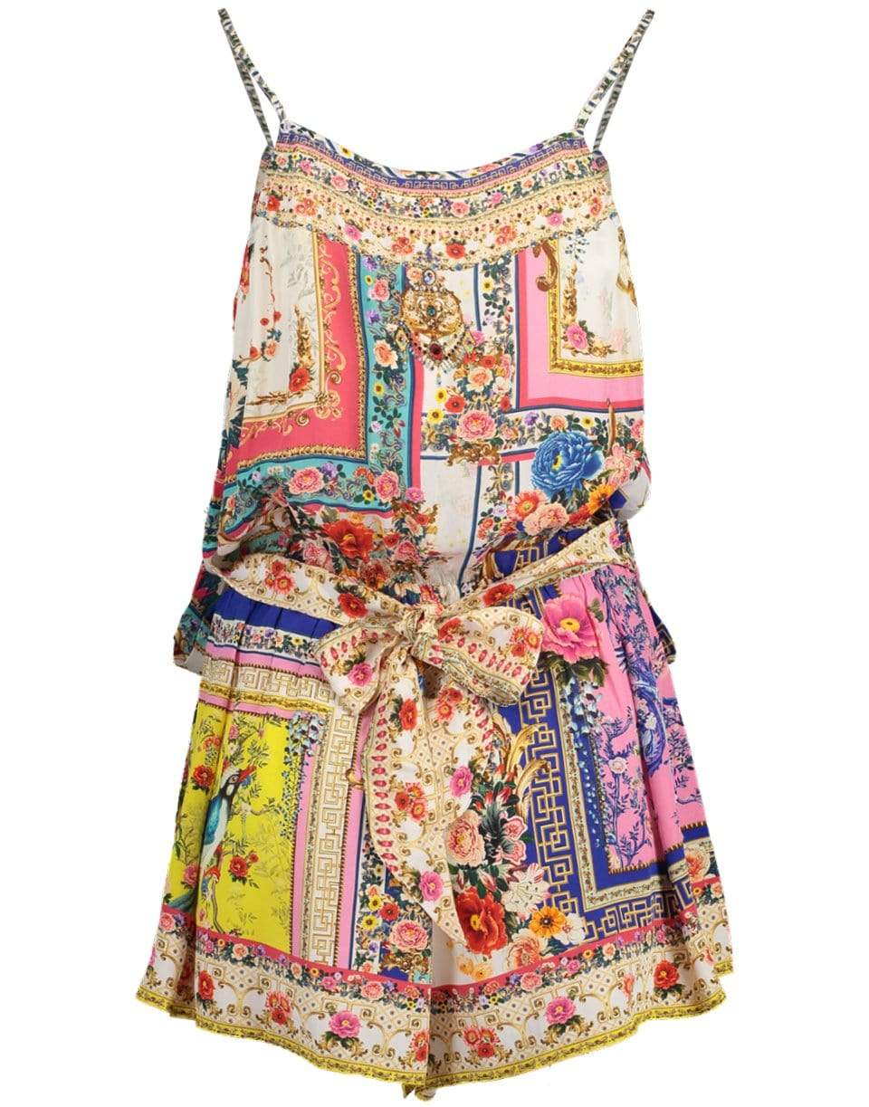 CAMILLA-Shoestring Strap Playsuit-