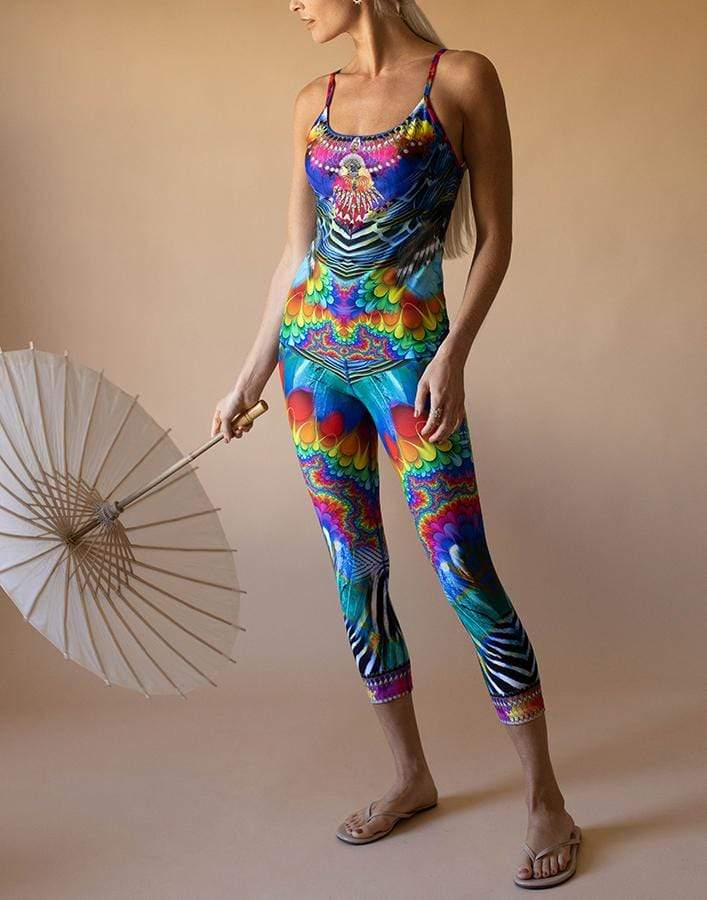 CAMILLA-Rainbow Gathering Active 7/8 Leggings-