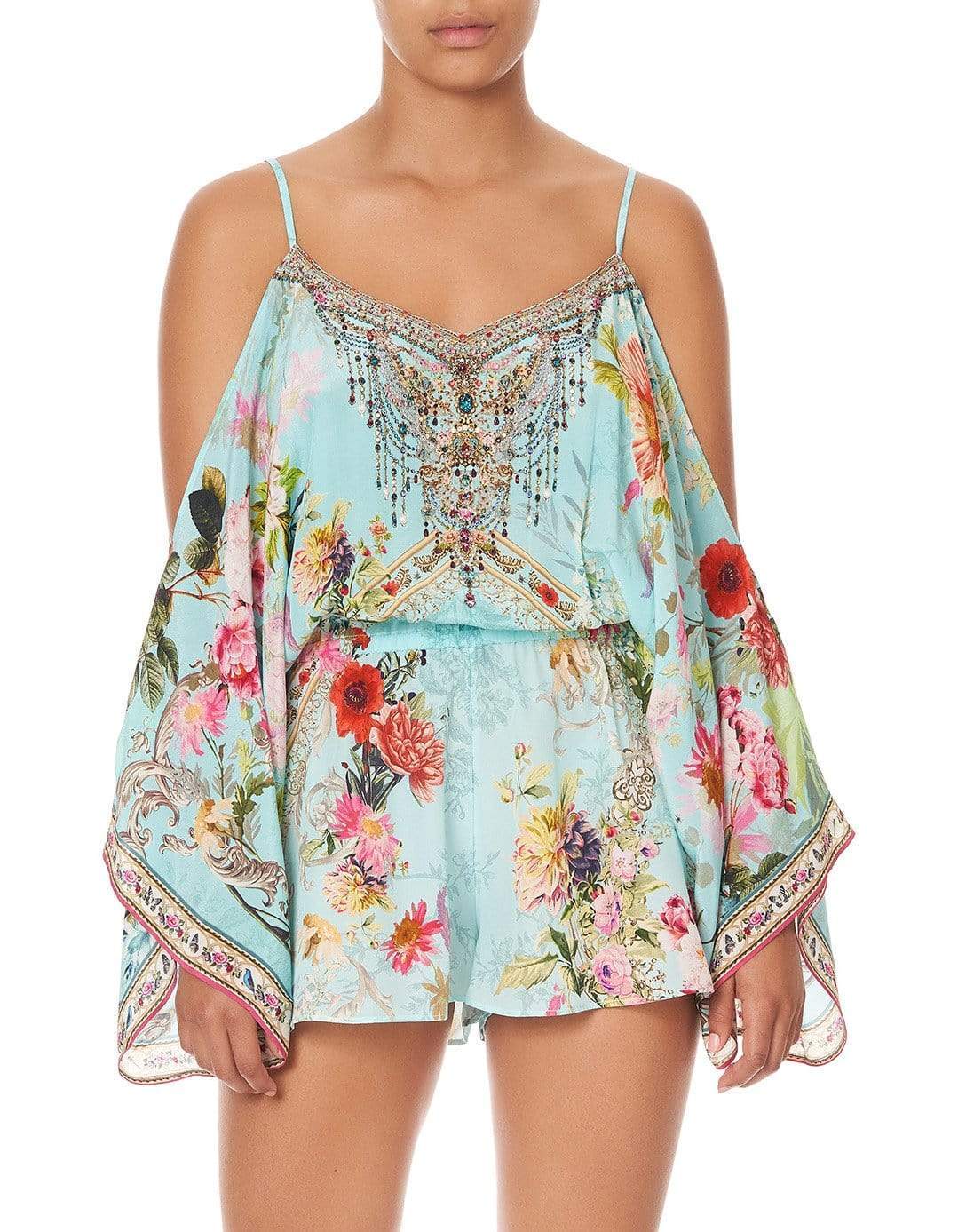 CAMILLA-A Royal Stitch Up Drop Shoulder Playsuit-
