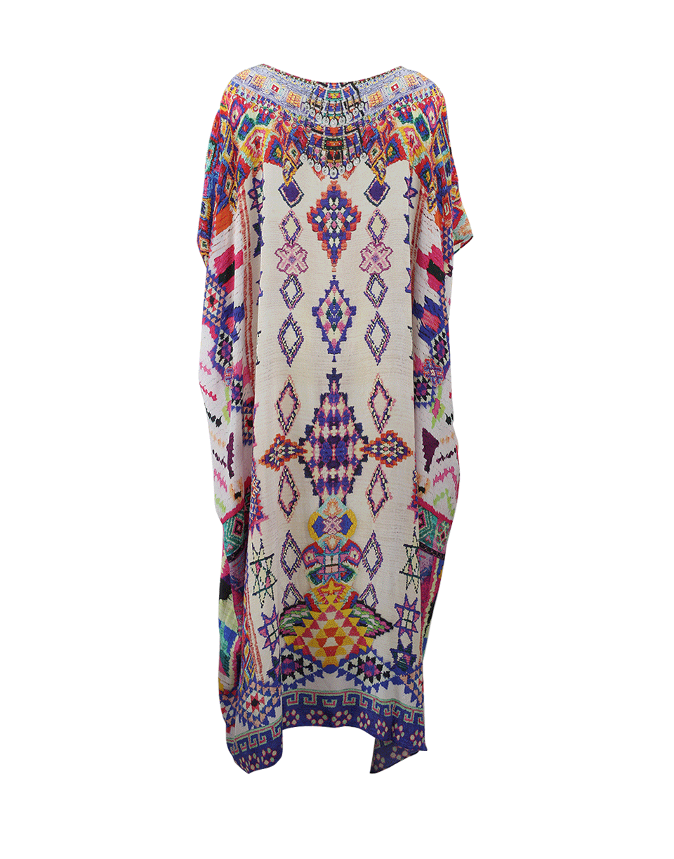 CAMILLA-Mother Knows Best Kaftan-WHITE