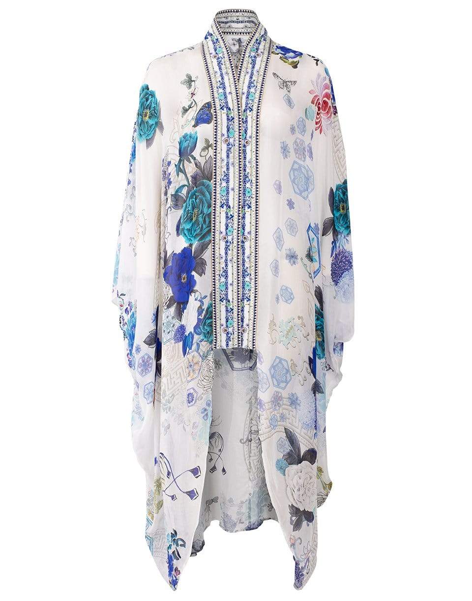 CAMILLA-White Side of The Moon Kimono Collar Layer-WHITESID