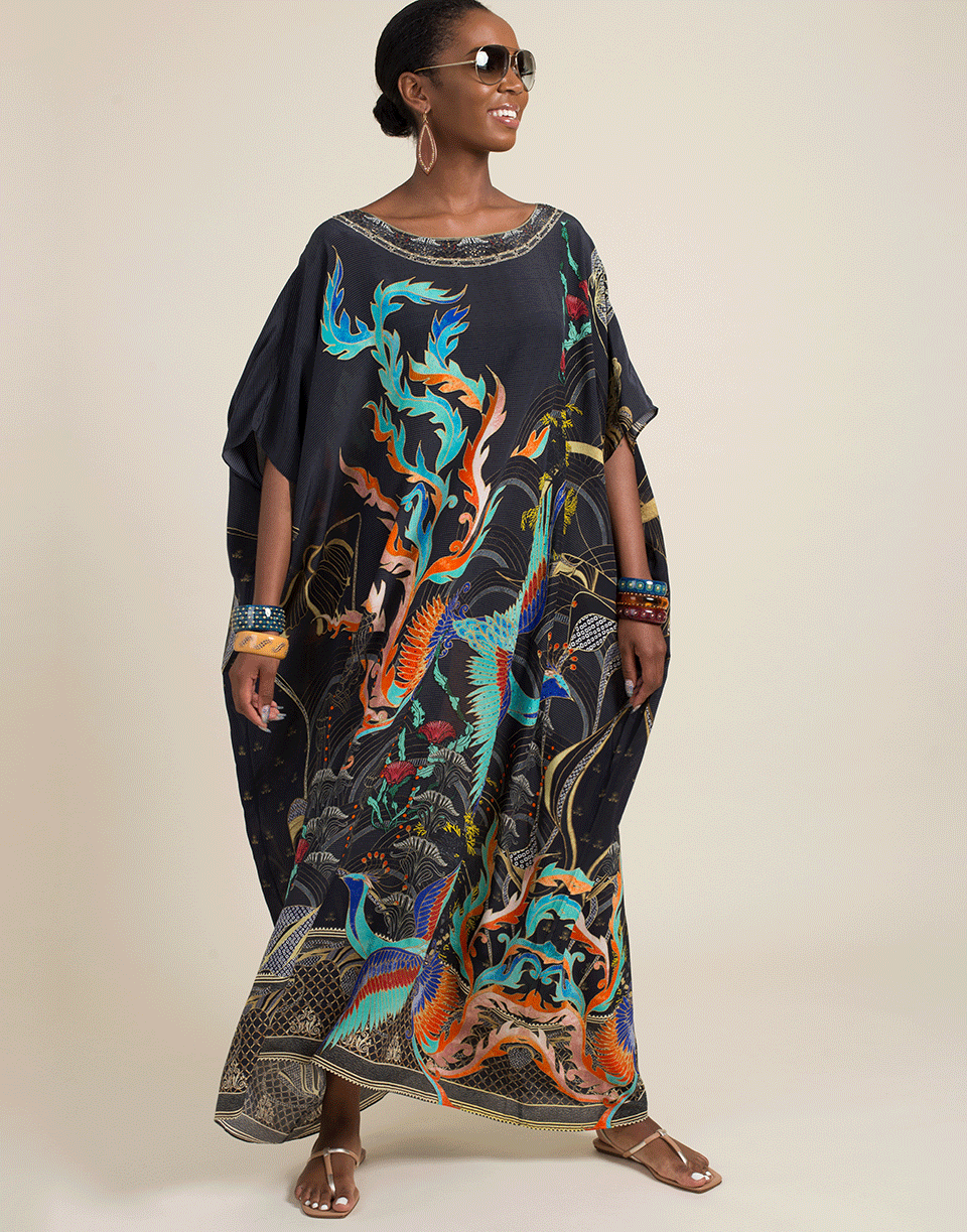 CAMILLA-Wise Wings Round Neck Kaftan-WISEWING