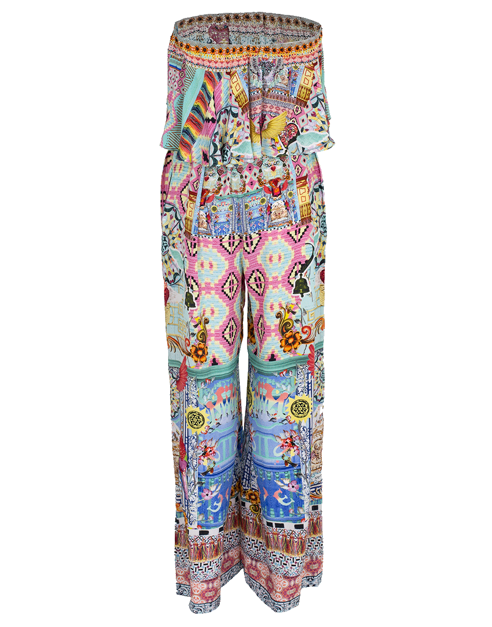 CAMILLA-Strapless Jumpsuit With Frill-