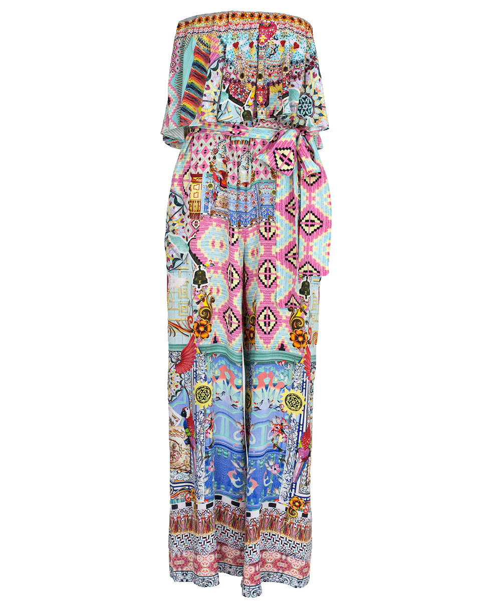 CAMILLA-Strapless Jumpsuit With Frill-