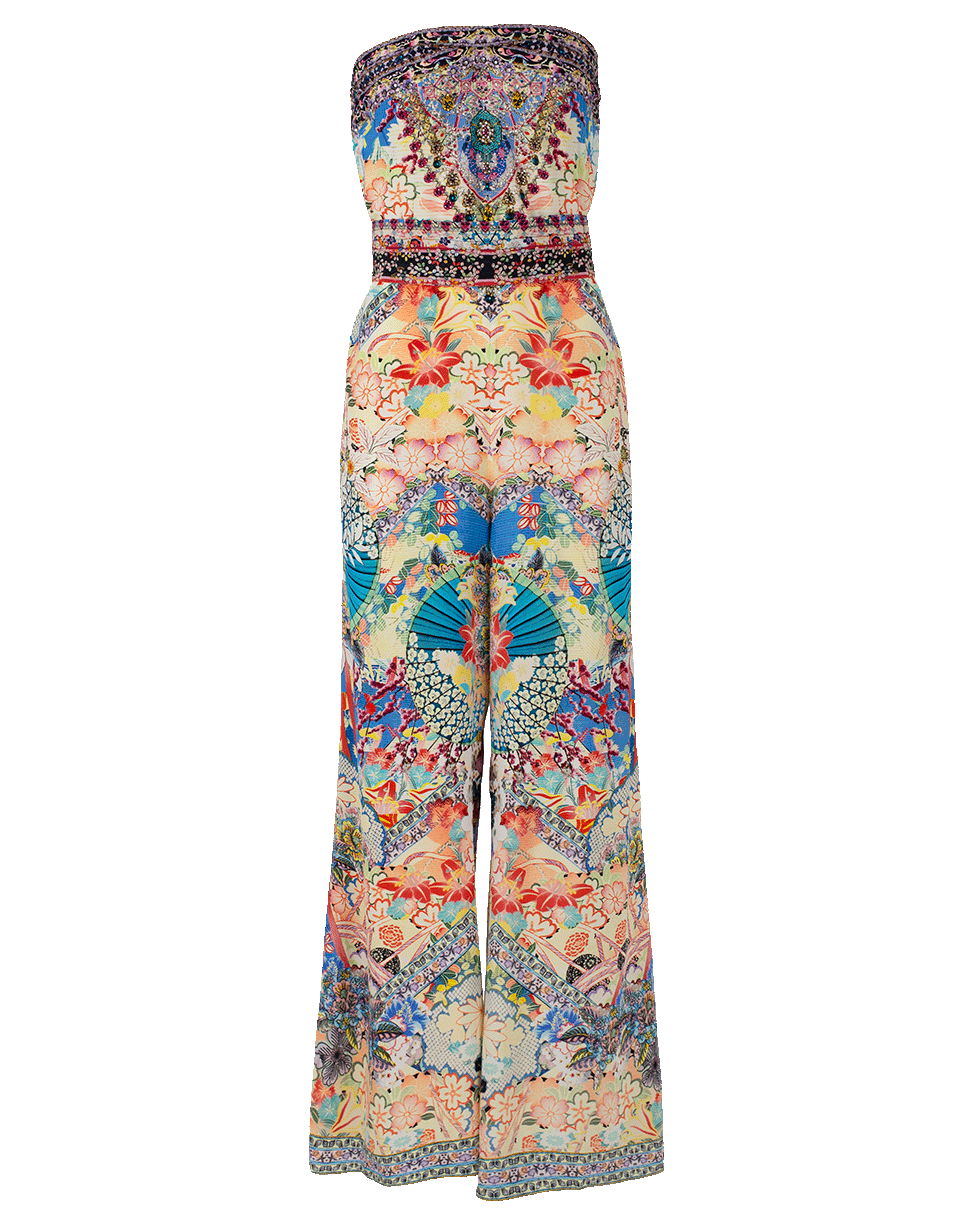 CAMILLA-Strapless Belted Jumpsuit-