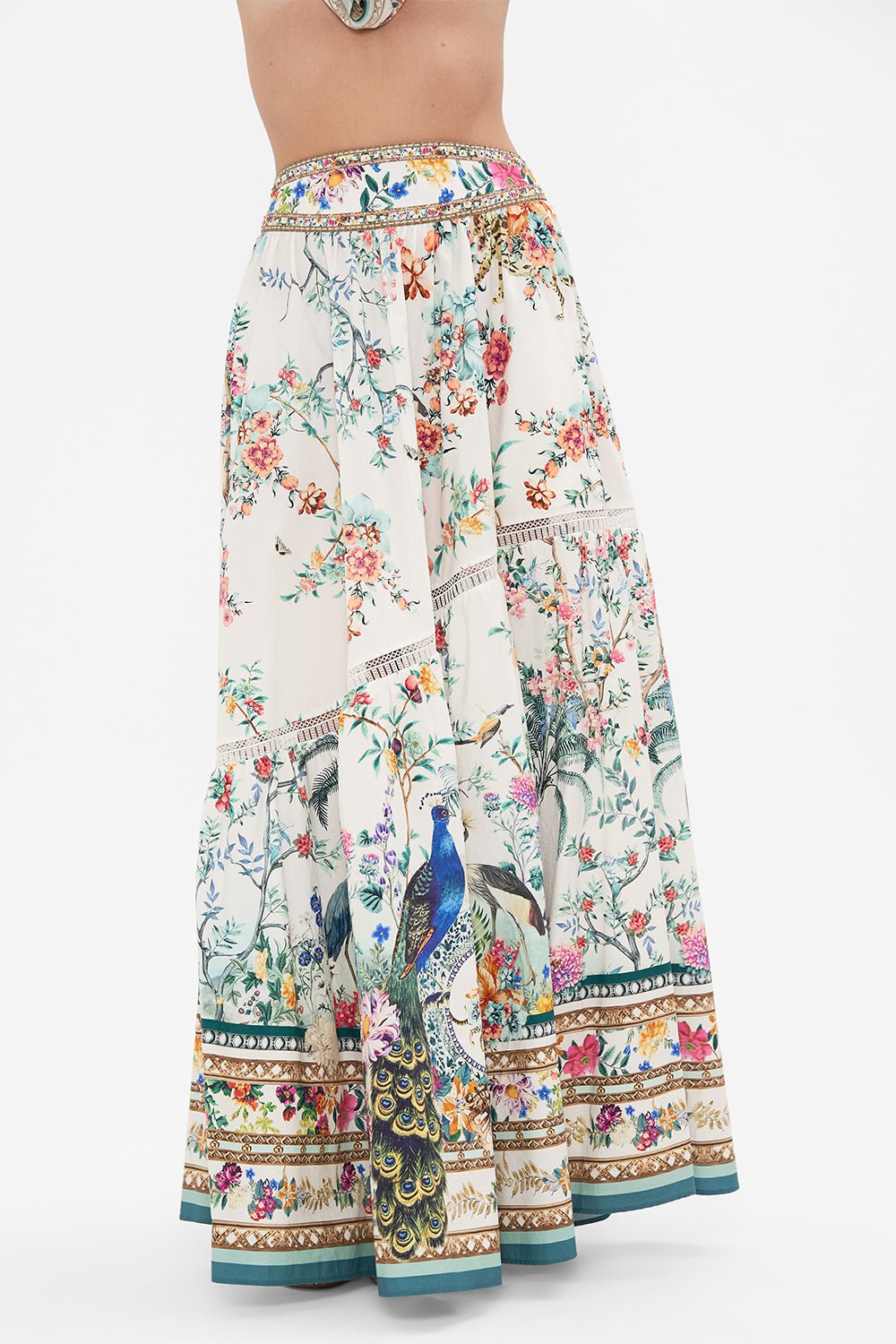CAMILLA-Shaped Seam Maxi Skirt-