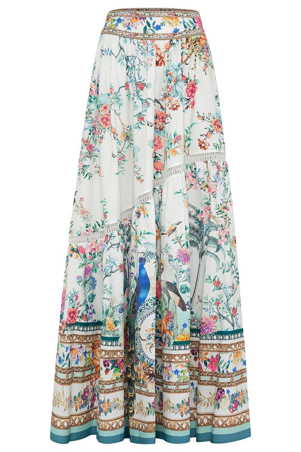 CAMILLA-Shaped Seam Maxi Skirt-