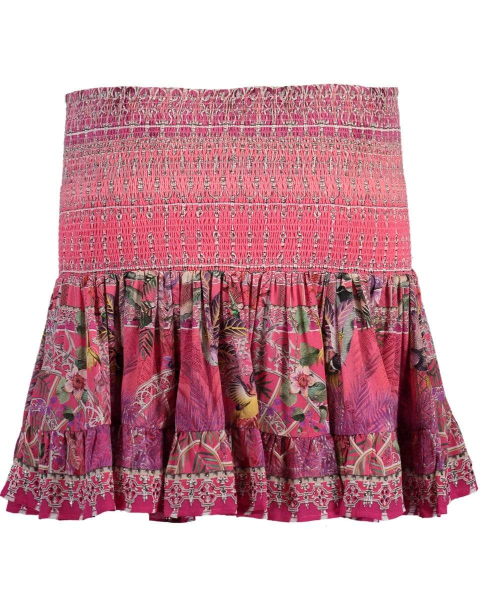 CAMILLA-Short Shirred Skirt-