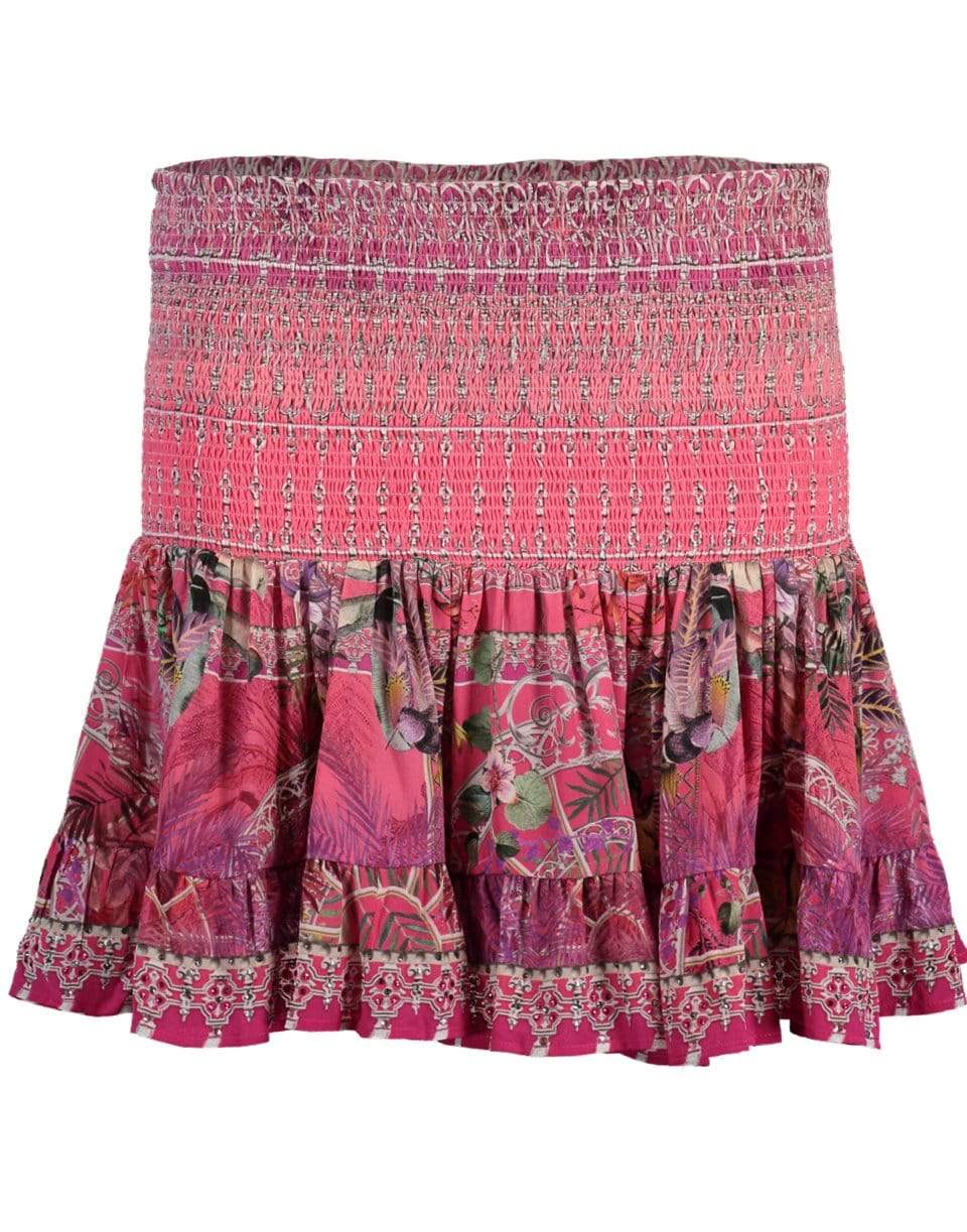 CAMILLA-Short Shirred Skirt-