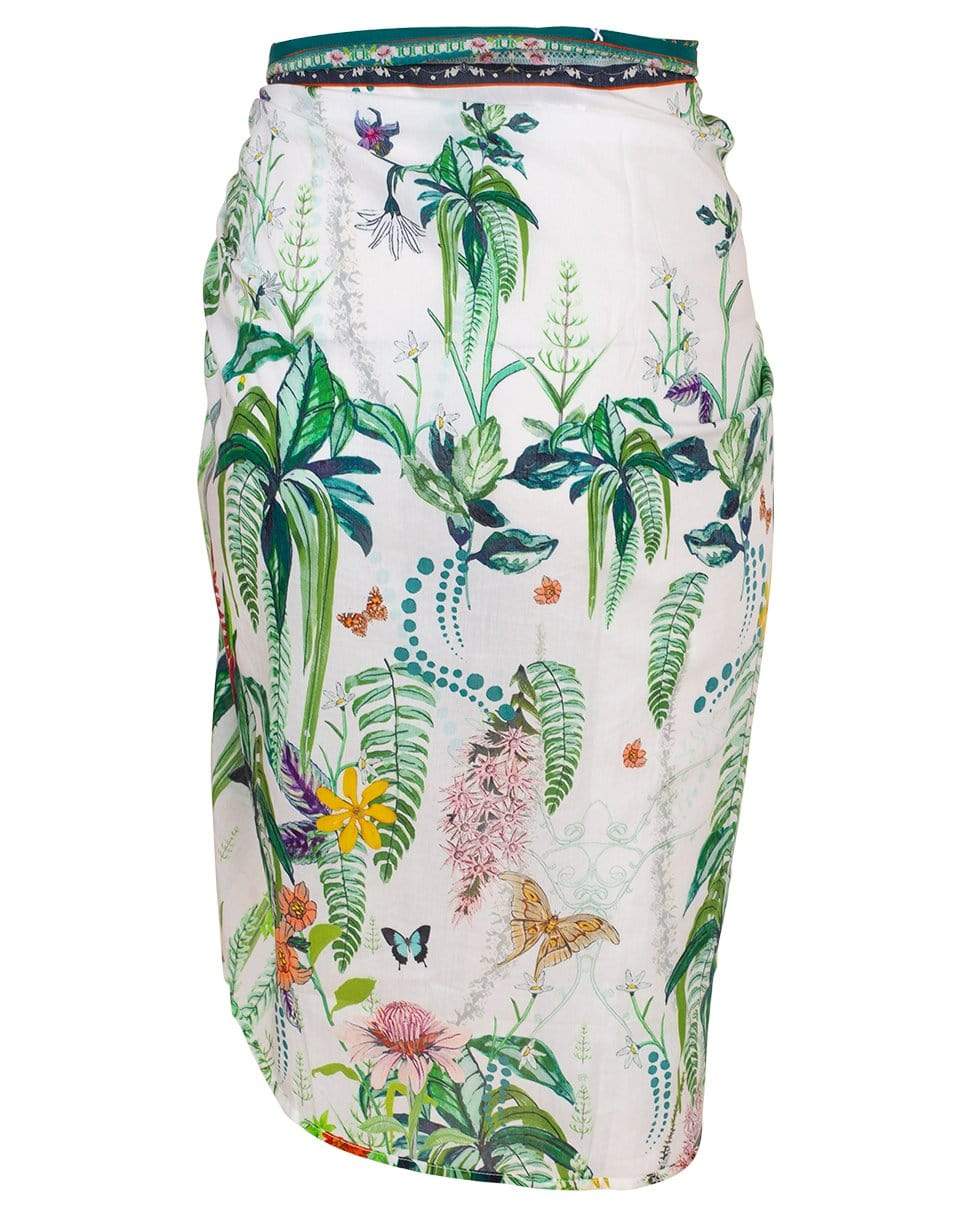 CAMILLA-Daintree Darling Print Short Tassel Sarong Skirt-