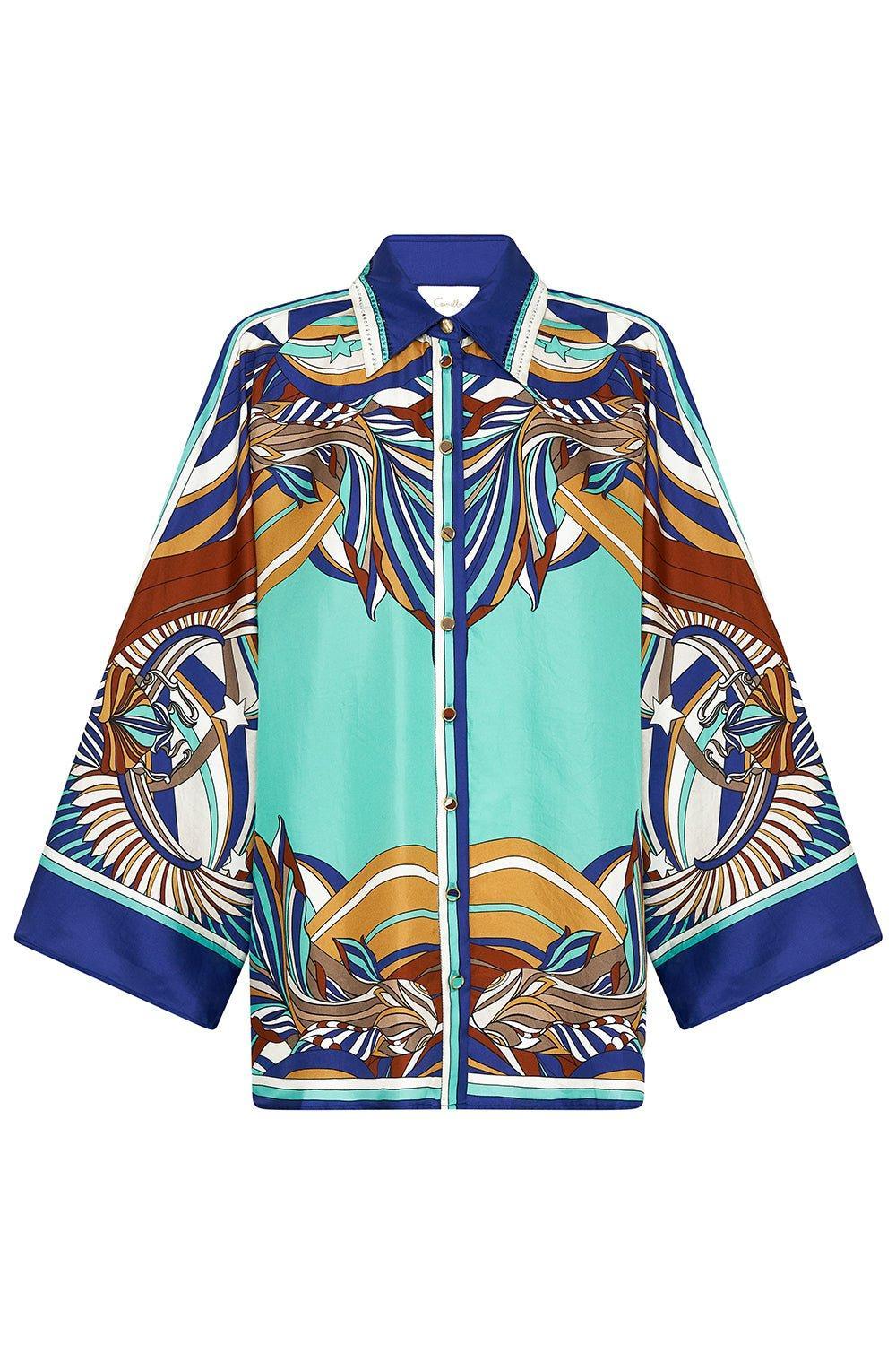 CAMILLA-Wide Sleeve Blouse-