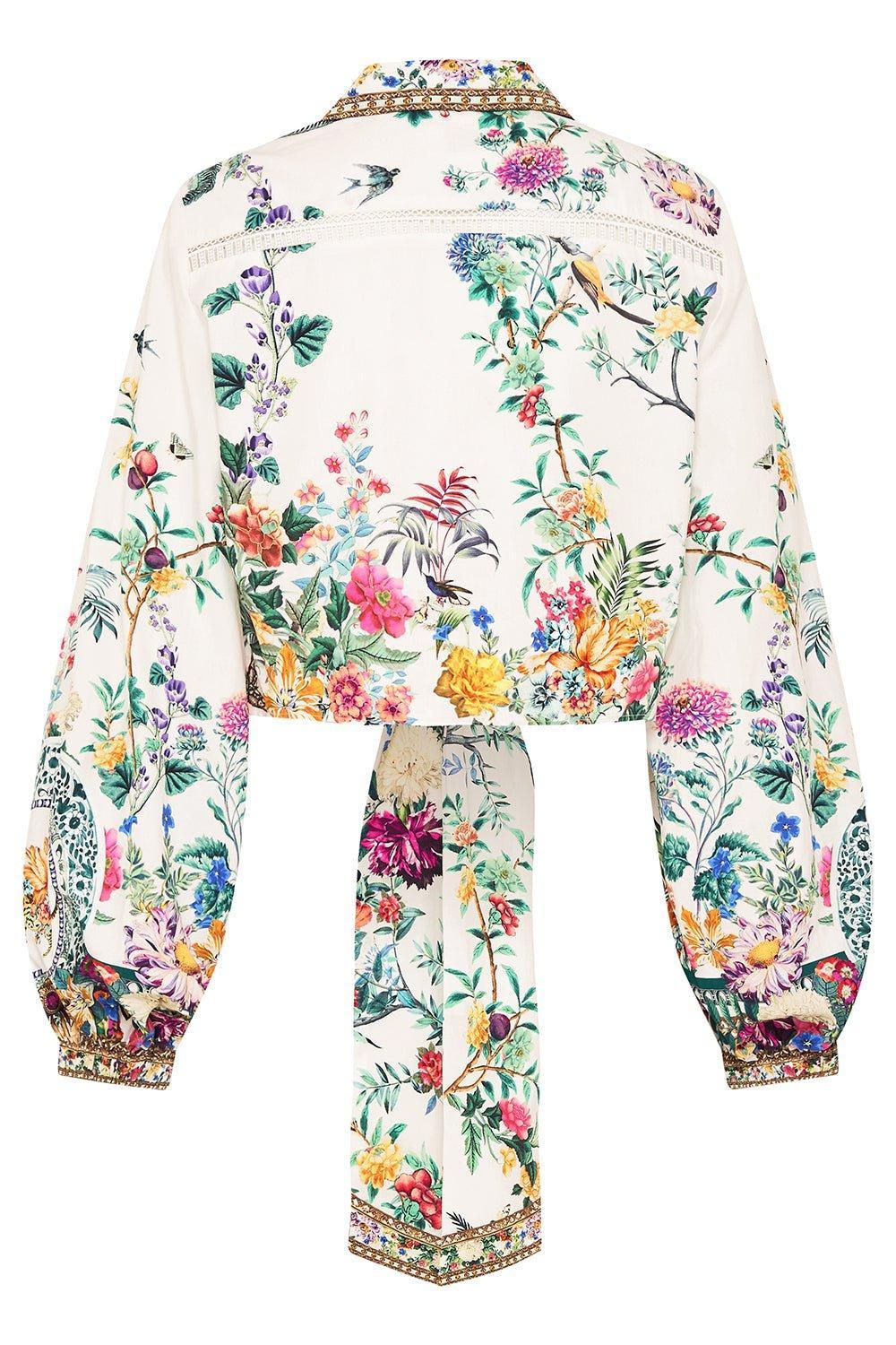 CAMILLA-Cropped Wrap Shirt-