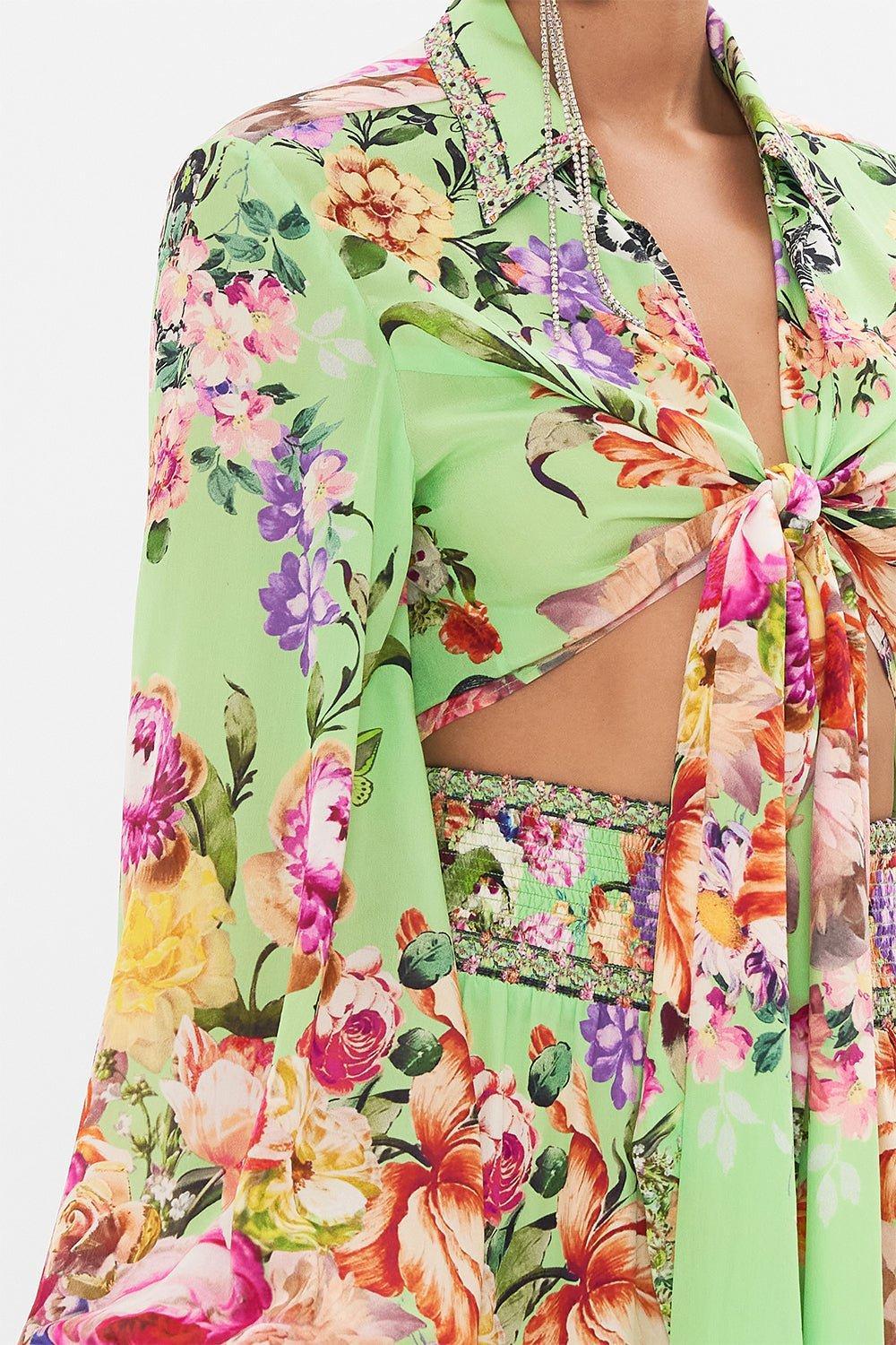 CAMILLA-Cropped Wrap Shirt-