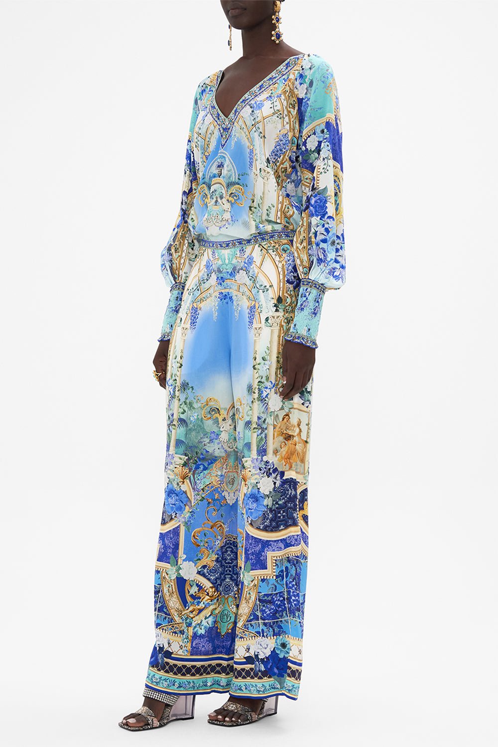 CAMILLA-Shirred Cuff Blouse-