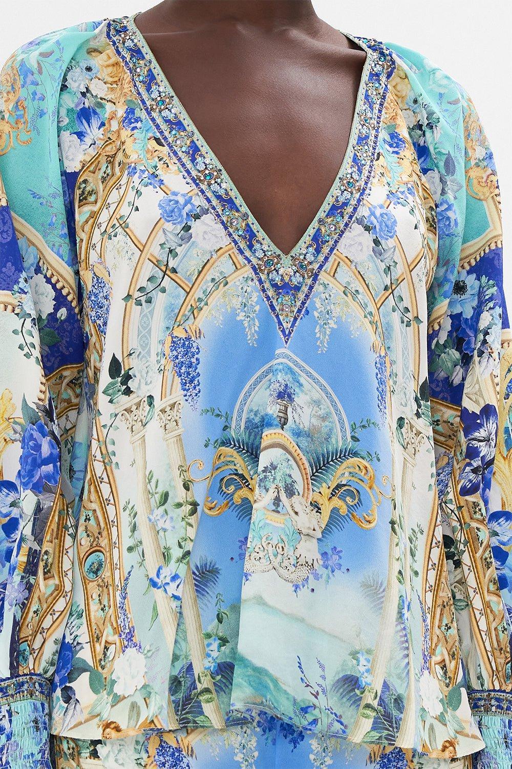 CAMILLA-Shirred Cuff Blouse-